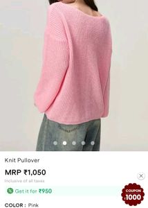 Pink Knit Top