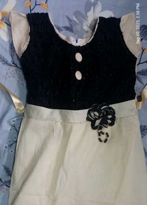 Black And Cream Ethnic Gown