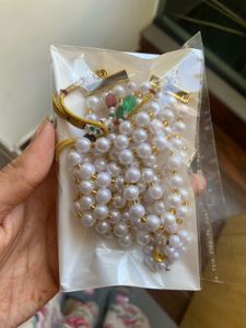 Pearl Necklace and Earring Set