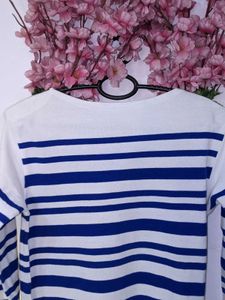 Horizontal White Blue Colour Sweater