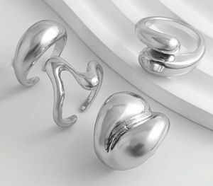 Silver Plated Set of 4 Stackable Finger Rings🫶🏻
