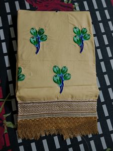Beautiful Vanilla And Green Colour Kurti