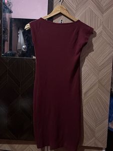 Burgundy Bodycon Mini Dress
