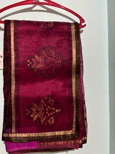 Net Printed Banarrase Border Saree