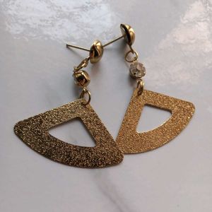 Geometric Gold Dangle Earrings