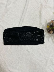 Sparkling Black Sequin Top