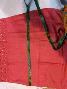 Red Embroidered Kurti