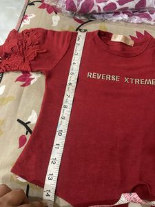 Stylish Red Tshirt For Girls