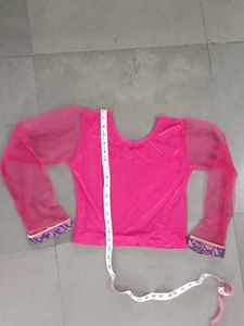 Pink Readymade Saree Blouse