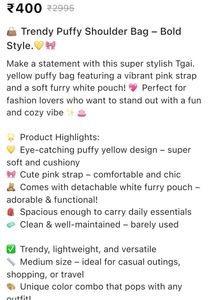 Yellow Quilted Handbag