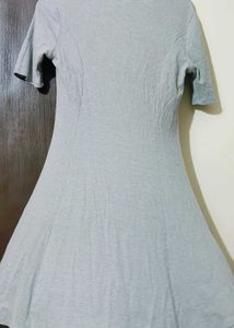 Gray Fit &amp; Flare Dress