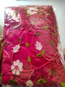 Net Embroidery Saree