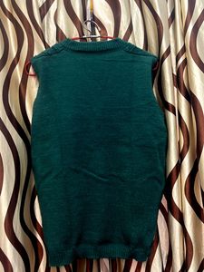 Green Knit Sweater Vest
