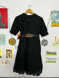 Black Eyelet Midi Dress🖤
