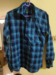 Blue Plaid Flannel Shirt
