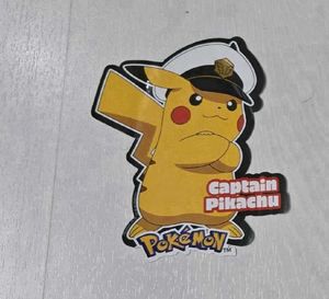 PROMOTIONAL STICKER NISSIN RAMEN CAPTAIN PIKACHU