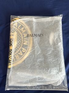 BALMAIN ORIGINAL TSHIRT BLACK AND GOLD LOGO