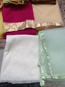12 Colorful Net Dupattas with
