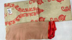 Unstitched Ladies Chanderi Silk Suit Dupatta