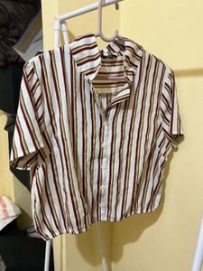 Striped Cropped Blouse