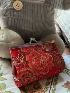 Red Floral Clutch