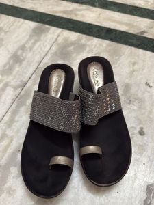 Catwalk Embellished Toe Separator Wedges