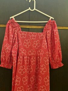 Pink Floral Mini Dress