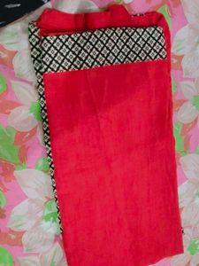Red Embroidered Kurta