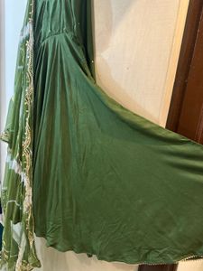 Green Embroidered Anarkali Suit Never Used