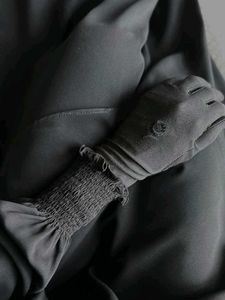 Black Embroidered Gloves