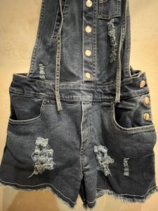 Denim Overalls Romper