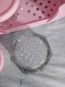 Multipurpose Serving Jars Set With Lid And Stand