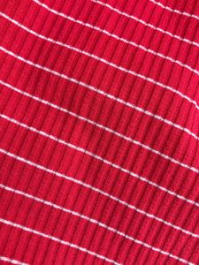 Red Striped Puff Sleeve Top