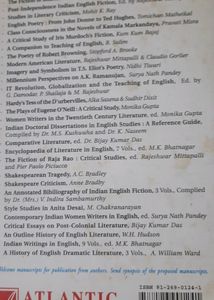 Reflections On Indian English Literature.