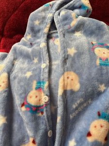 Cute Baby Blue Fleece Onesie