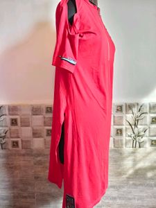 🎁Buy 1, Get 1 Free🎁,Red Cold Shoulder Kurta