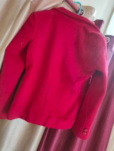 Red Colour Winter Blazer Jacket