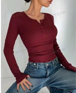 Shein Maroon Korean Top