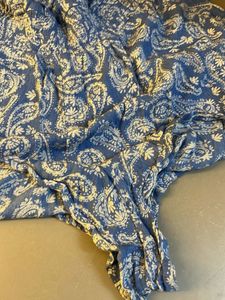 Blue Paisley Print Romper