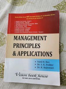 MANAGEMENT PRINCIPLES & APPLICATIONS
