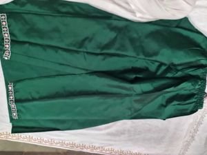 Emerald Green Embroidered Pants With Kurti