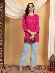 Short Chikankari kurti