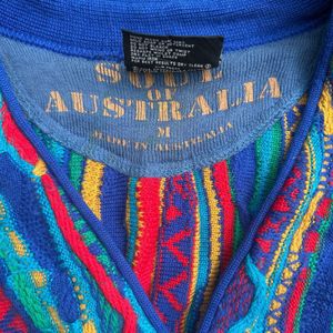 Vintage 90s COOGI Australia 3D Knit Wool Cardigan