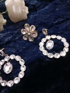 Stone Earring with Ring