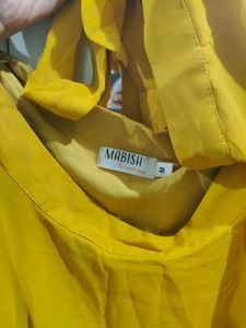 Mustard Yellow Party Dress/ Skirt With Choli