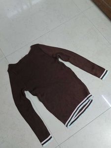 Brown Knit Top