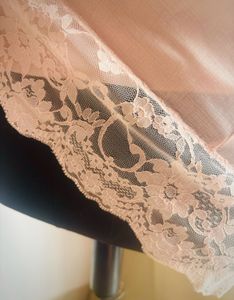 Today‼️Baby Pink Slip In Chanderi &amp; Luscious Lace