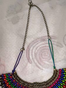 Rainbow Fringe Necklace