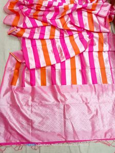 Multicolored Pink Saree