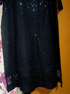 SOCH Black Embroidered Sparkle Kurta